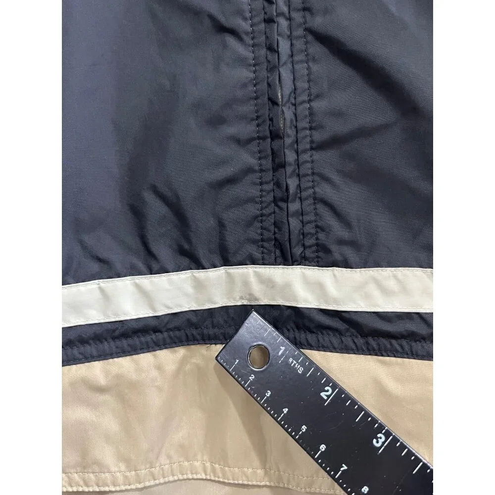 VTG Gear For Sports Bristol Motor Speedway 1/4 Zip Windbreaker Mens S Black Tan